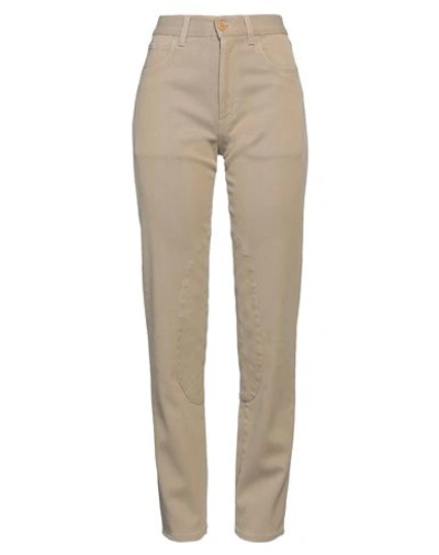 Capalbio Woman Pants Beige Size 6 Cotton, Polyurethane In Beige