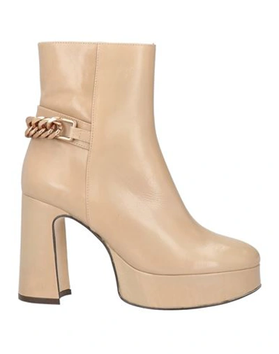 Shop Bruno Premi Woman Ankle Boots Beige Size 8 Soft Leather