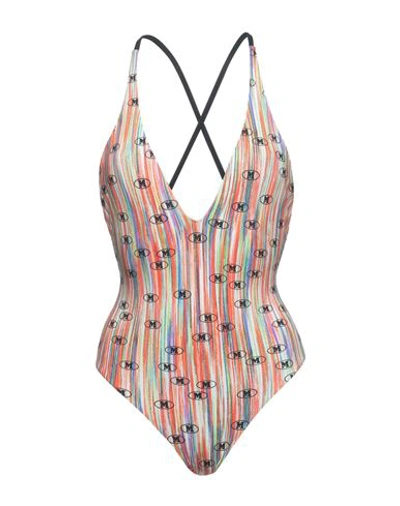 Shop M Missoni Woman One-piece Swimsuit Orange Size 8 Polyamide, Elastane