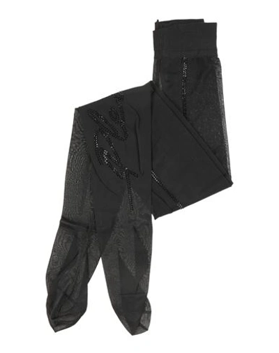Shop Philipp Plein Woman Socks & Hosiery Black Size 8 Nylon, Elastane, Fiberglass
