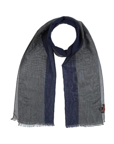 Shop Fiorio Woman Scarf Lead Size - Viscose, Wool In Grey