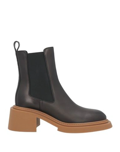 Shop Loewe Woman Ankle Boots Black Size 8 Soft Leather, Textile Fibers
