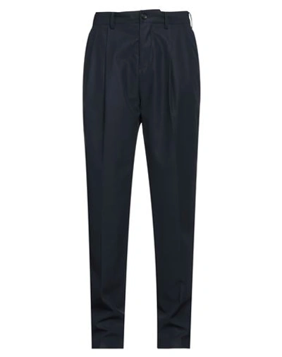 Shop Joseph Man Pants Navy Blue Size 34 Cotton