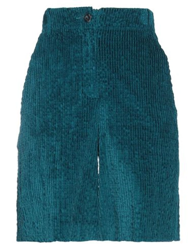 Shop Momoní Woman Shorts & Bermuda Shorts Deep Jade Size 8 Cotton, Modal, Elastane In Green