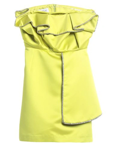 Shop Cinqrue Woman Mini Dress Acid Green Size Xs Polyester
