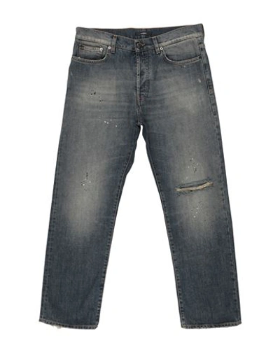 14bros Man Denim Pants Blue Size 36 Cotton In Blue