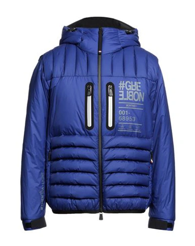 Shop Moncler Grenoble Man Down Jacket Bright Blue Size 4 Polyamide, Polyester
