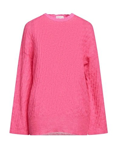 Shop Ballantyne Woman Sweater Fuchsia Size 10 Mohair Wool, Polyamide, Wool In Pink