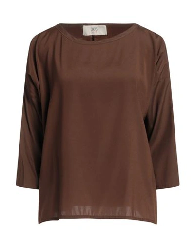 Shop Jucca Woman Top Brown Size 10 Silk, Elastane
