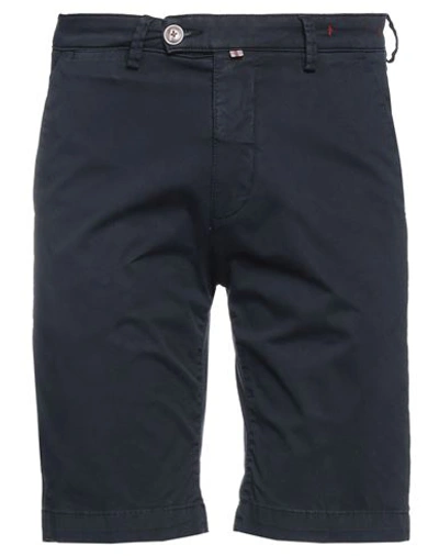 Shop Baronio Man Shorts & Bermuda Shorts Midnight Blue Size 33 Cotton, Elastane