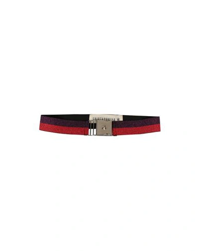 Shirtaporter Woman Belt Red Size 4 Polyester In Red