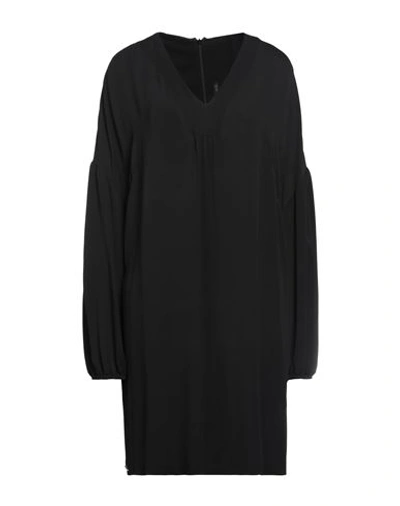 Manila Grace Woman Short Dress Black Size 8 Viscose In Black