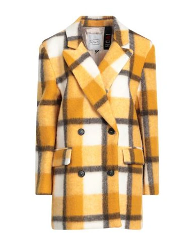 Shop De' Hart Woman Blazer Ocher Size 6 Polyester, Wool In Yellow