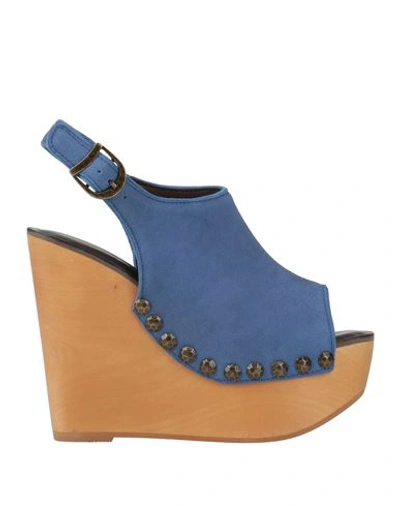 Shop Jeffrey Campbell Woman Mules & Clogs Pastel Blue Size 7 Soft Leather