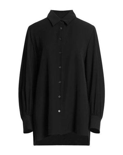Shop Joseph Woman Shirt Black Size 4 Viscose, Virgin Wool