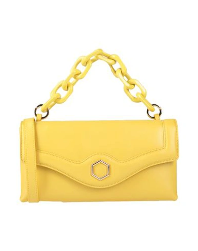 Shop Hibourama Woman Handbag Yellow Size - Soft Leather