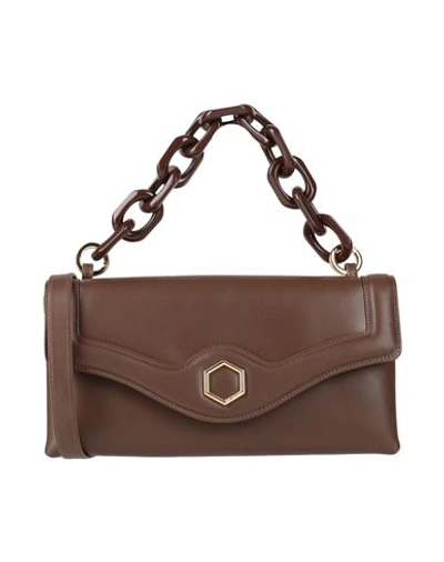 Shop Hibourama Woman Handbag Dark Brown Size - Soft Leather