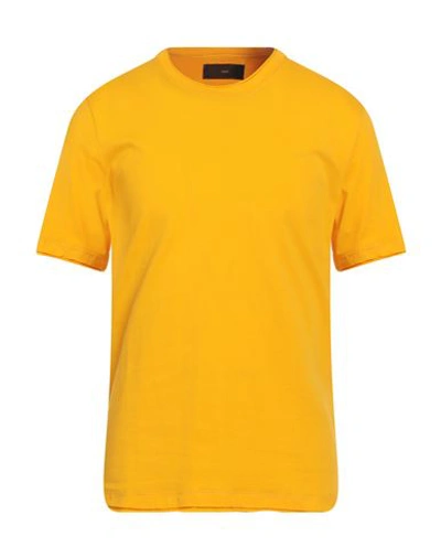 Shop Liu •jo Man Man T-shirt Ocher Size L Cotton In Yellow