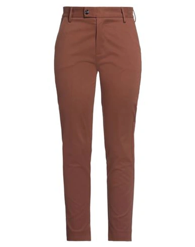 True Nyc Woman Pants Brown Size 27 Cotton, Elastane In Brown