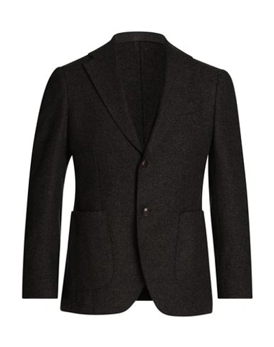 Shop Mp Massimo Piombo Man Blazer Lead Size 40 Wool, Polyester, Polyamide In Grey