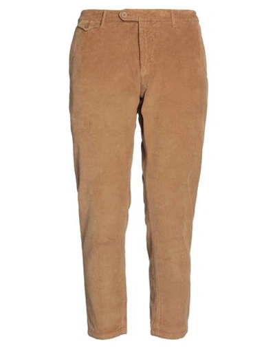 Shop 0/zero Construction Man Pants Camel Size 35 Cotton, Elastane In Beige