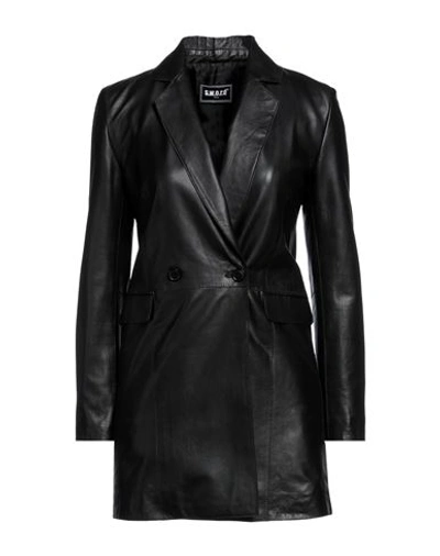 Shop Sword 6.6.44 Woman Blazer Black Size 8 Soft Leather
