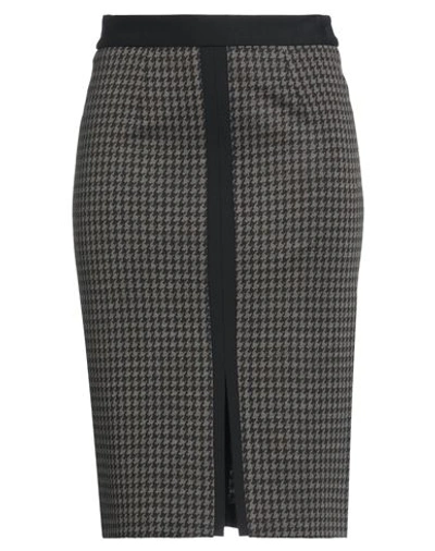 Shop Emisphere Woman Midi Skirt Khaki Size 6 Acrylic, Virgin Wool, Polyamide In Beige