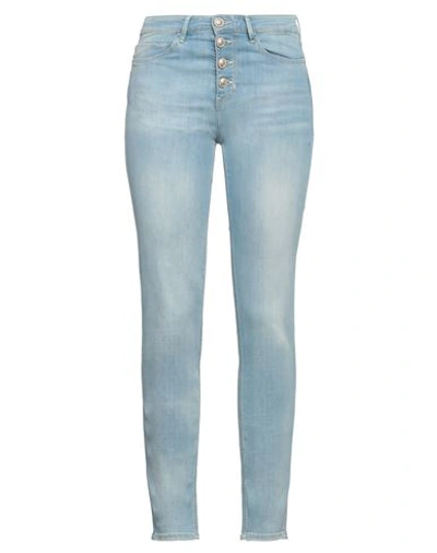 Shop Guess Woman Jeans Blue Size 28w-30l Cotton, Polyester, Lyocell, Elastane