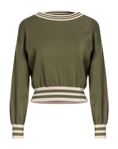 Shop Vicolo Woman Sweater Military Green Size Onesize Viscose, Polyester