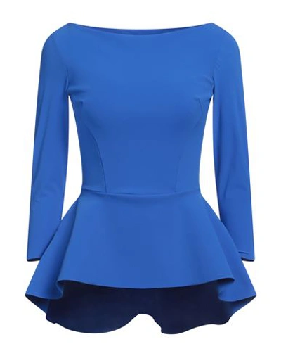 Shop Chiara Boni La Petite Robe Woman T-shirt Blue Size 2 Polyamide, Elastane