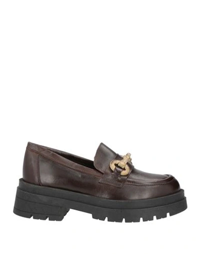 Shop Stele Woman Loafers Dark Brown Size 8 Calfskin
