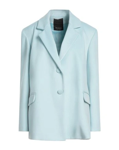 Yes London Woman Blazer Sky Blue Size 10 Polyester, Viscose In Blue