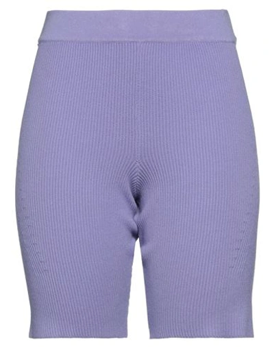 Shop Vicolo Woman Shorts & Bermuda Shorts Light Purple Size Onesize Viscose, Polyester