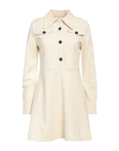 Shop Jucca Woman Mini Dress Cream Size 8 Viscose, Polyamide, Elastane In White