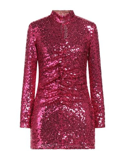 Shop Aniye N°2 Woman Mini Dress Fuchsia Size M Polyester, Elastane In Pink