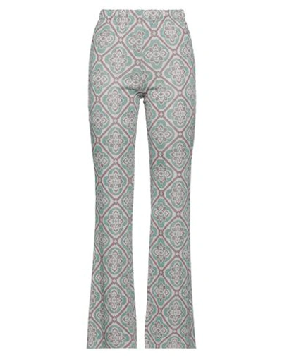 Shop Vicolo Woman Pants Light Pink Size M Metallic Fiber, Polyester, Cotton, Elastane