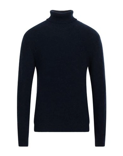 Irish Crone Man Turtleneck Midnight Blue Size Xl Acrylic, Alpaca Wool, Polyamide, Wool In Blue