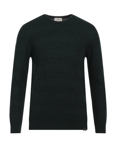 Brooksfield Man Sweater Midnight Blue Size 44 Wool, Cotton, Polyamide In Green