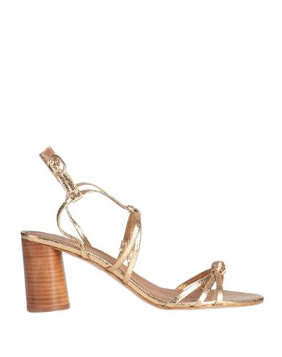 Shop Anaki Woman Sandals Gold Size 11 Soft Leather