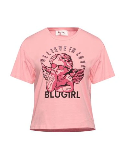 Shop Blugirl Blumarine Woman T-shirt Pink Size 4 Cotton