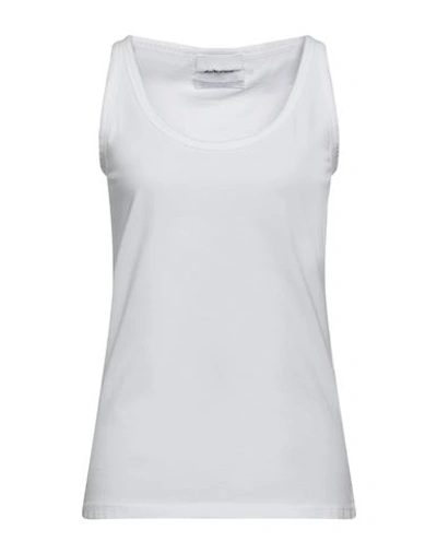 Shop Brand Unique Woman Tank Top White Size 5 Cotton