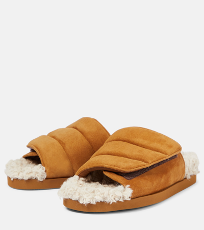 Gia Borghini Gia 3 Suede Sandals In Brown