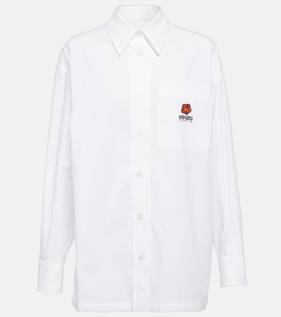 Shop Kenzo Boke Flower Print Cotton Shirt In White