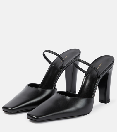 Shop The Row Slingback Leather Pumps In Black