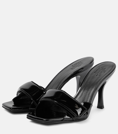 Shop Gia Borghini Alodie Faux Leather Mules In Black