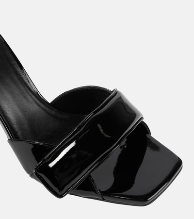 Shop Gia Borghini Alodie Faux Leather Mules In Black