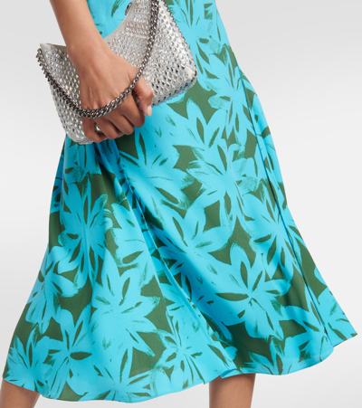 Shop Diane Von Furstenberg Nella Floral Midi Dress In Blue