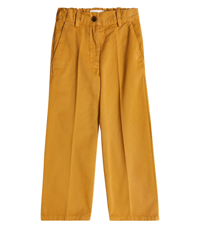 Shop Morley Pleated Cotton Pants In Yellow