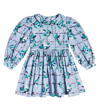 Morley Temple Printed Cotton Dress In Blue