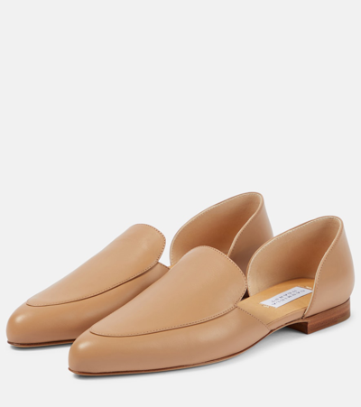 Shop Gabriela Hearst Jax Leather Loafers In Brown